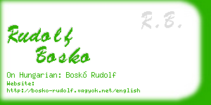 rudolf bosko business card